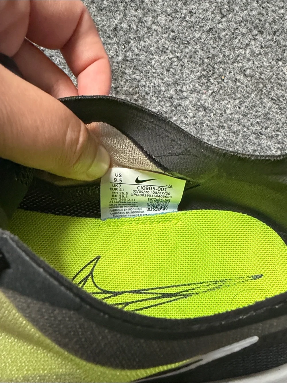 Nike Women’s Vista Lite Black Athletic Shoes with Neon Yellow Accents